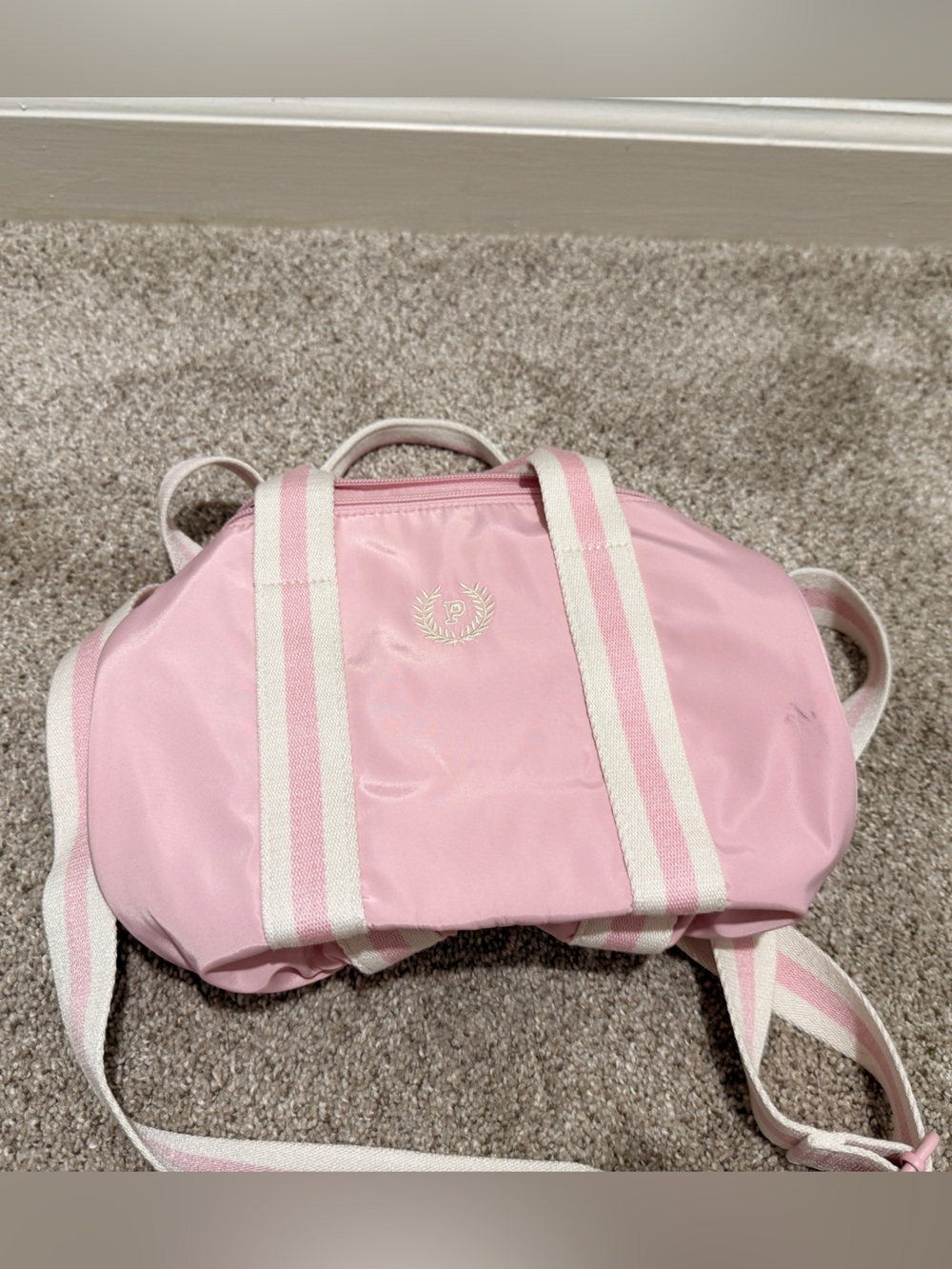 VS Pink Mini Nylon Duffle Bag - pink